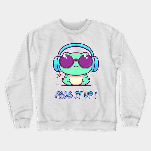 Frog it up ! Crewneck Sweatshirt by Merlyn Morris